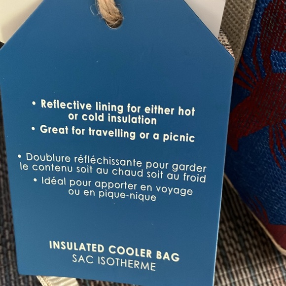 Lobster print cooler lunch tote NWT - Picture 3 of 7